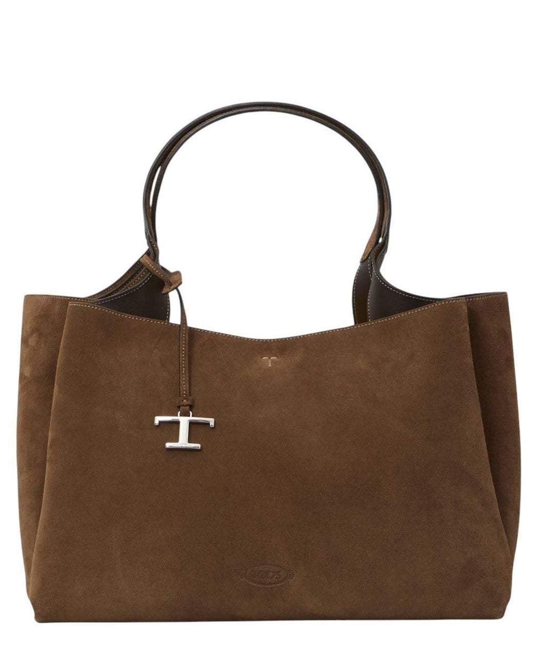 Tod's Brown T Timeless Medium Tote