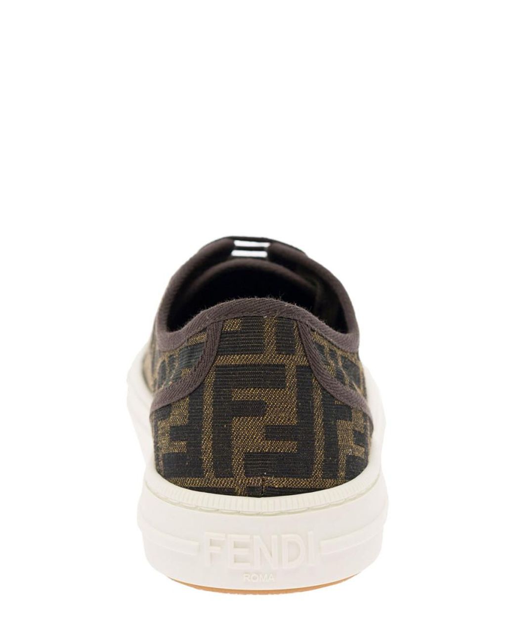 Fendi Brown Logo Sneakers for men