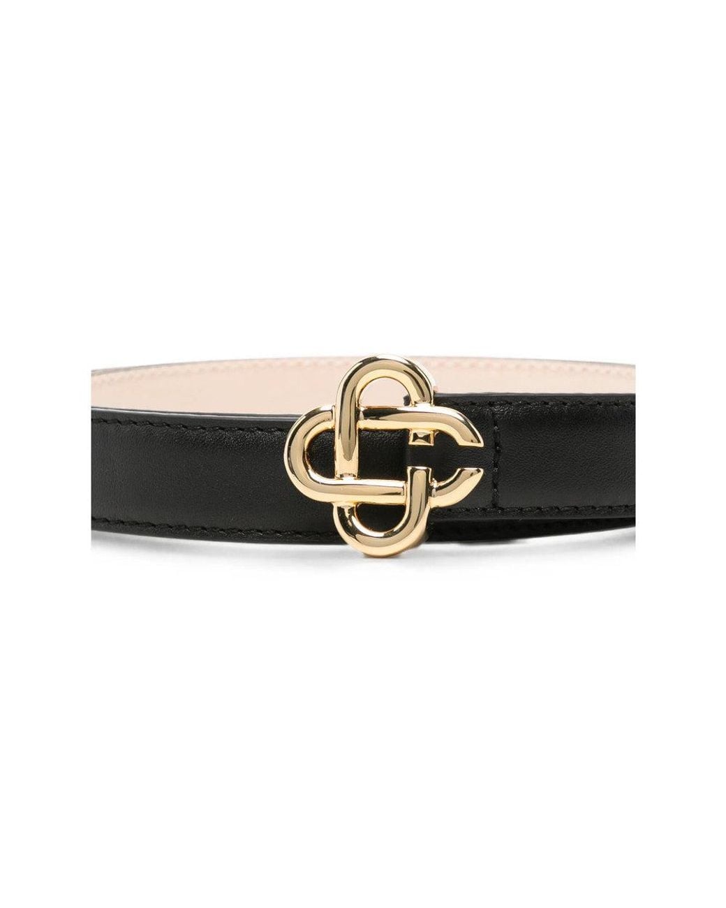 Casablanca Black Logo Buckle Belt for men