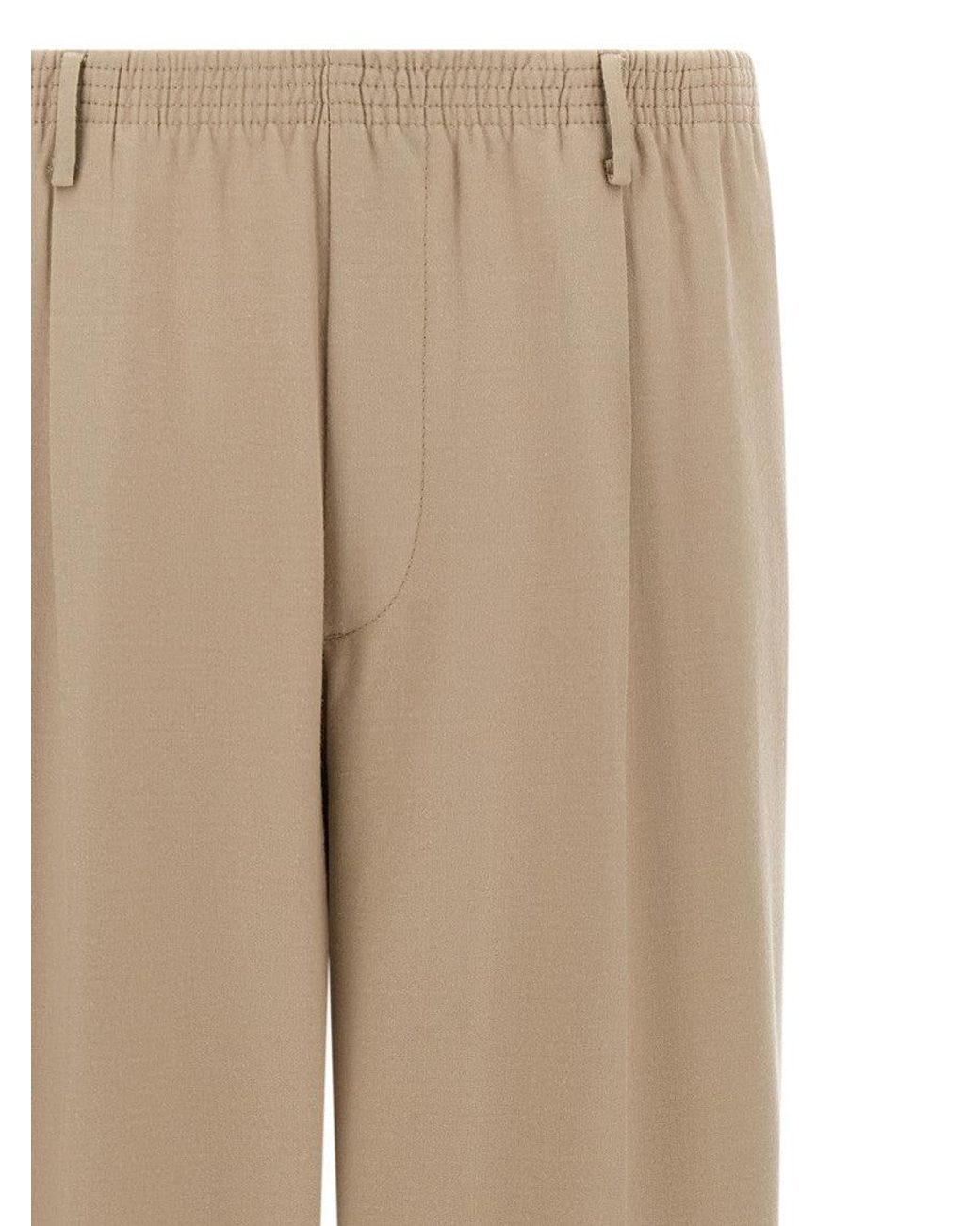 Cellar Door Natural Relaxed Pleated Pants for men