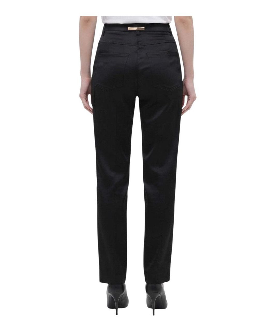 Nanushka Black Slim Flat Front Pant
