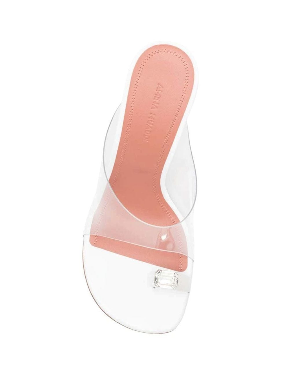 AMINA MUADDI White Slip-On Heels