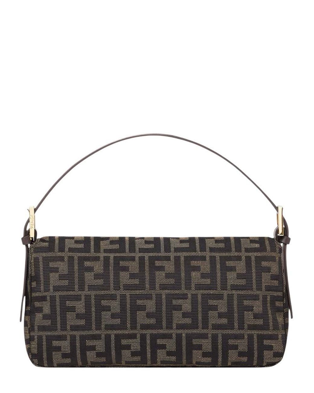 Fendi Black Logo Medium Shoulder Bag