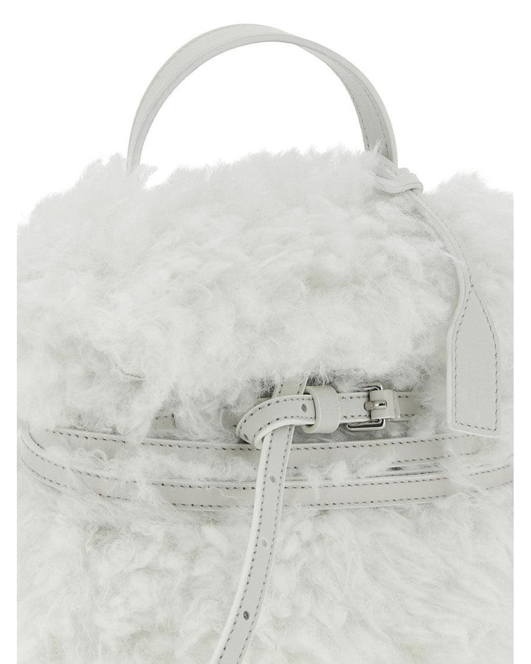 Moschino White Tie Me Small Satchel