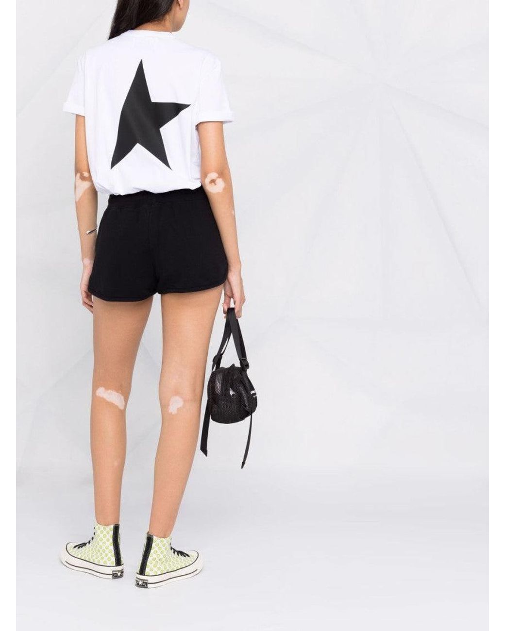 Golden Goose Deluxe Brand Black Elasticated Short-Shorts Shorts