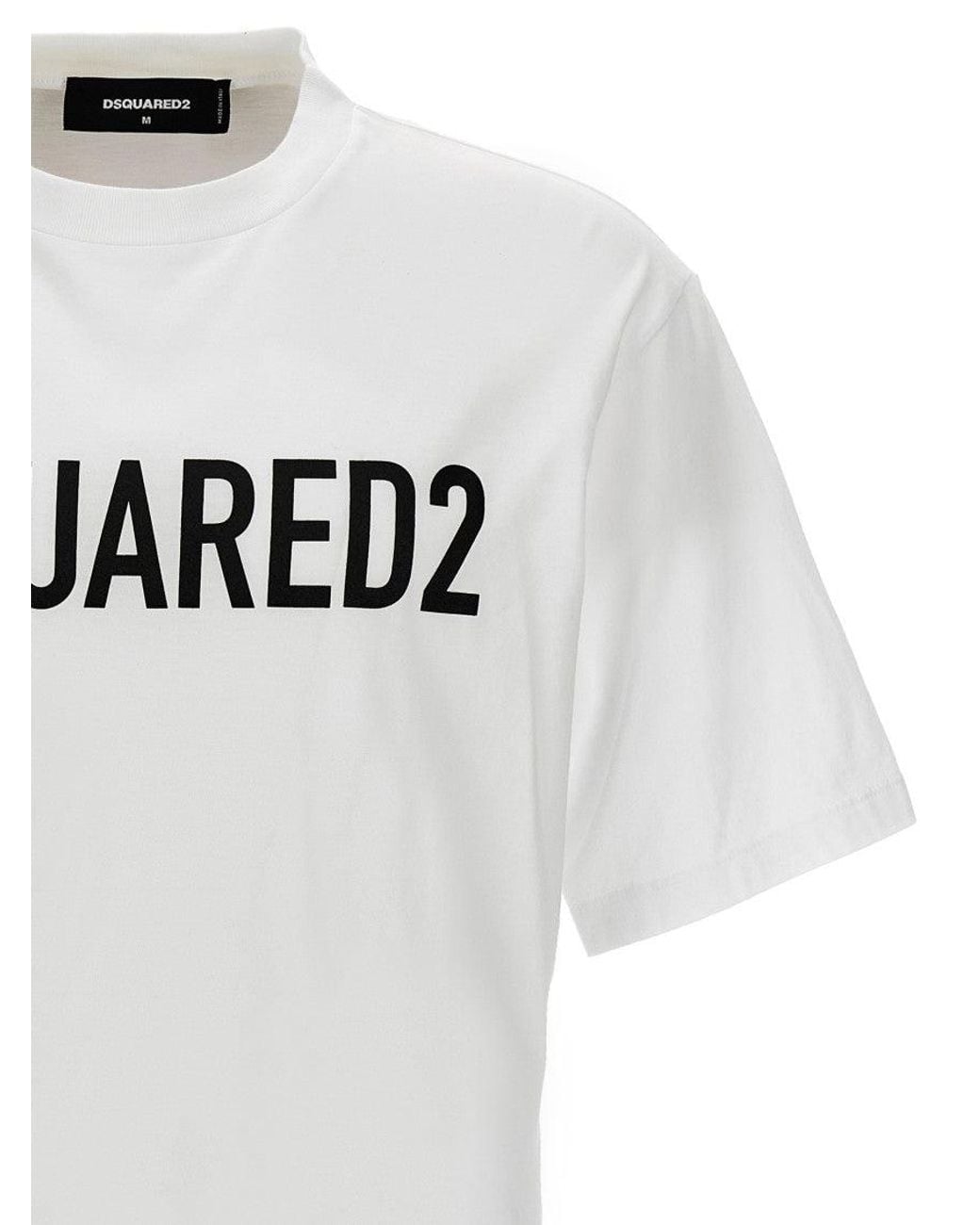 DSquared² Gray Logo Crew Neck T-Shirt for men