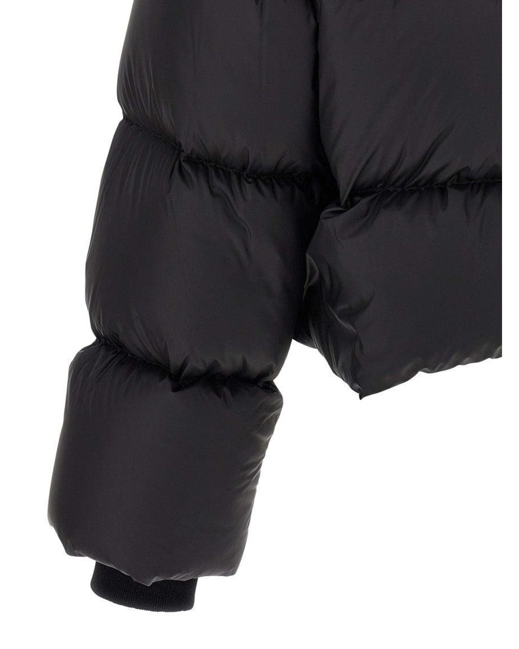 Rick Owens Black Turtle Cropped Down Jacket for men