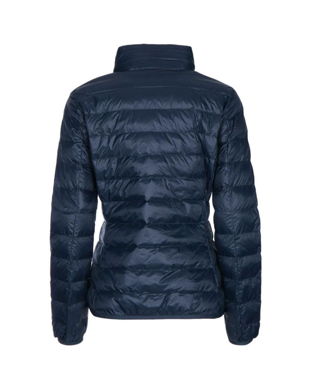 EA7 Blue Quilted Mock Collar Jacket