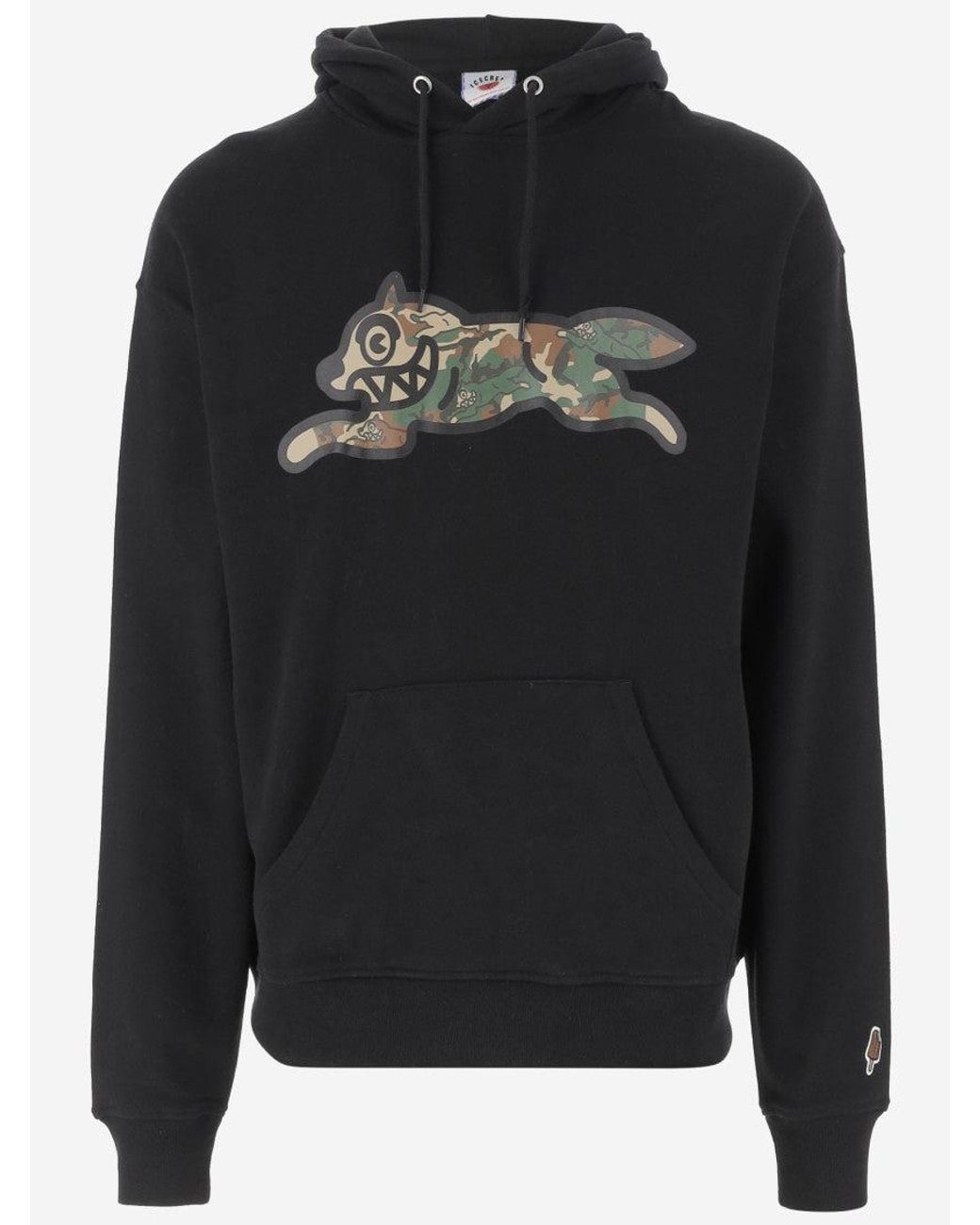 ICECREAM Black Graphic Print Hoodie for men