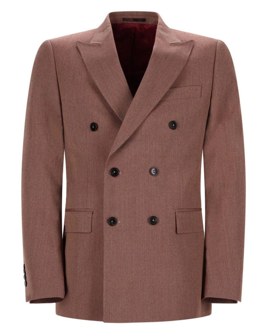 Drole de Monsieur Brown Peaked Lapel Blazer for men