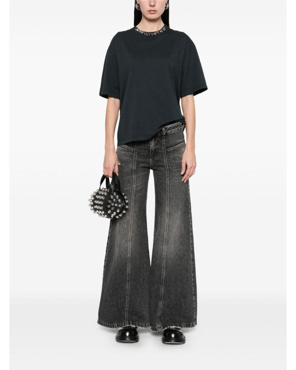 Golden Goose Deluxe Brand Black Crystal T-Shirt