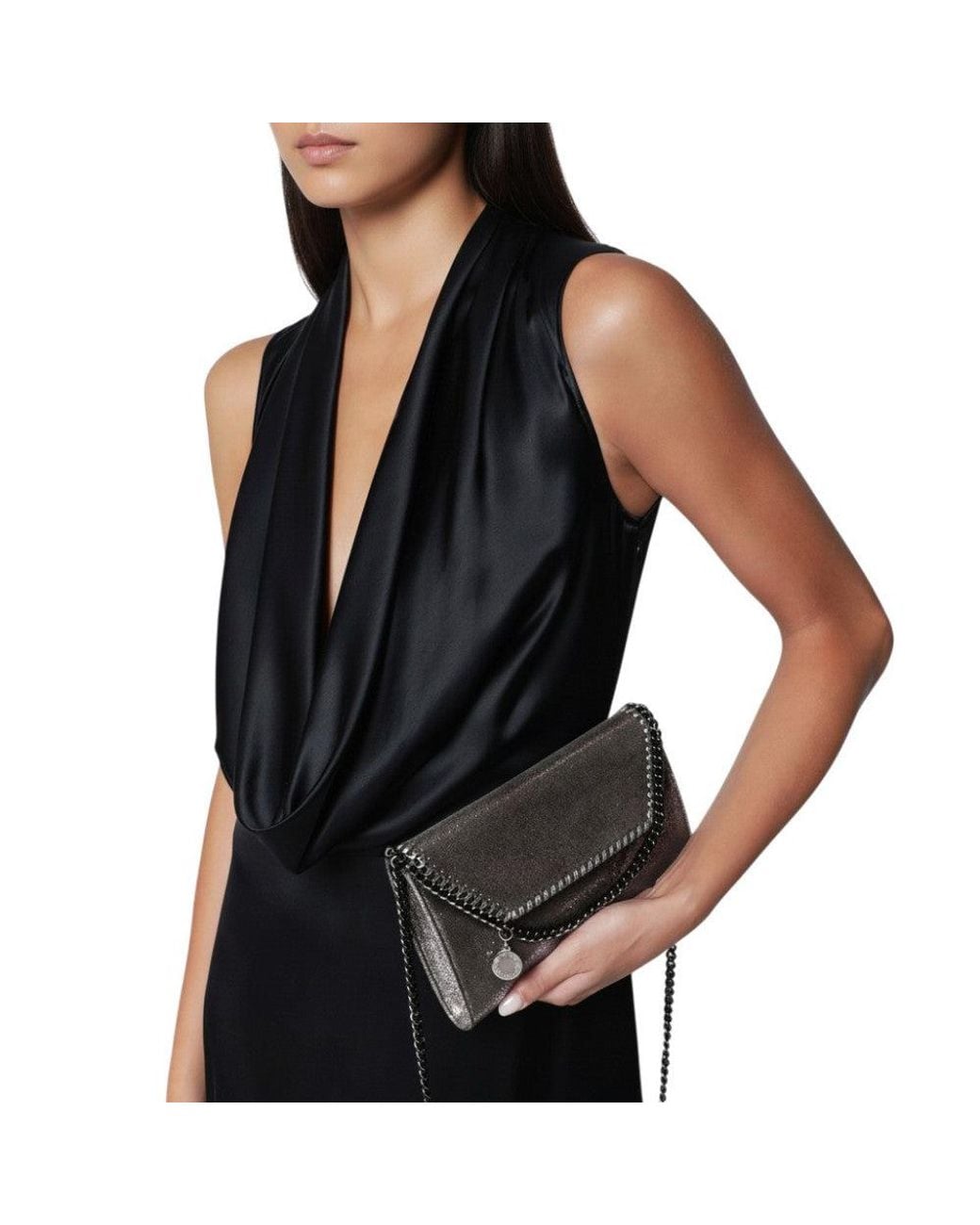 Stella McCartney Gray Falabella Small Crossbody Bag
