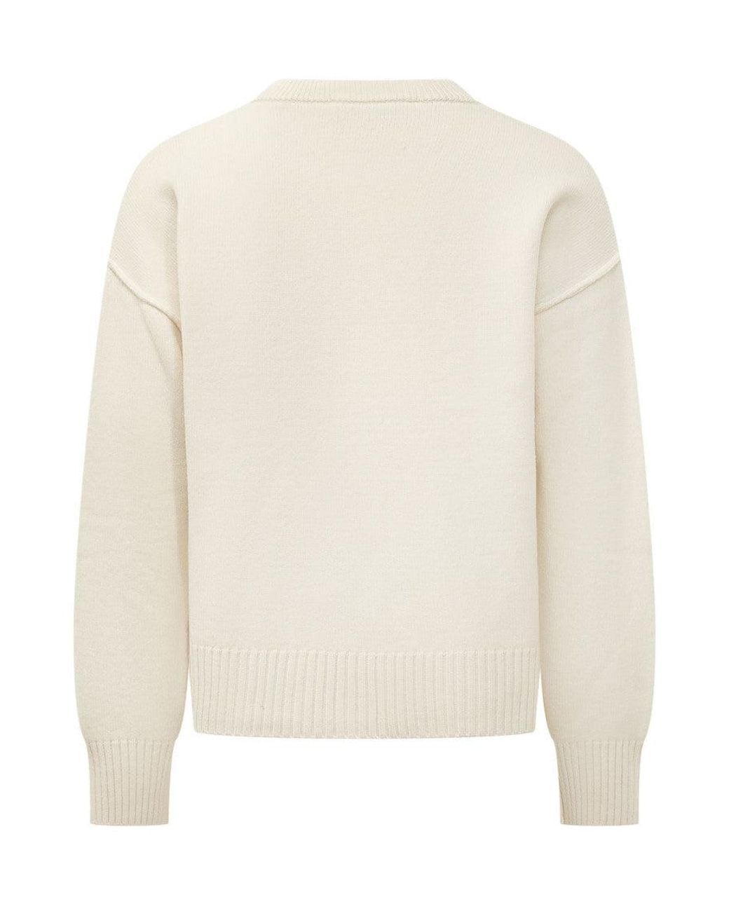 AMI Natural Logo Cardigan for men