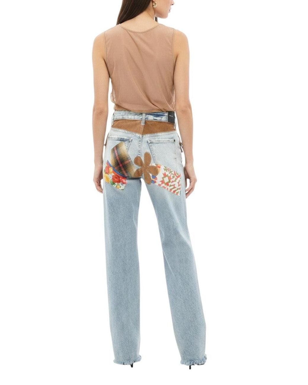 DSquared² Blue Flared Mid Rise Jeans