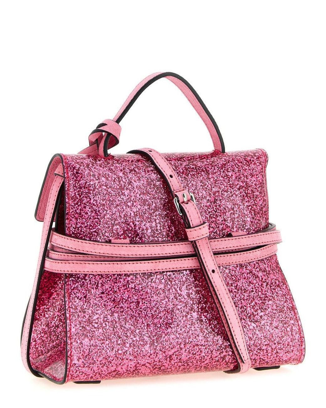 Moschino Pink Tie Me Small Satchel