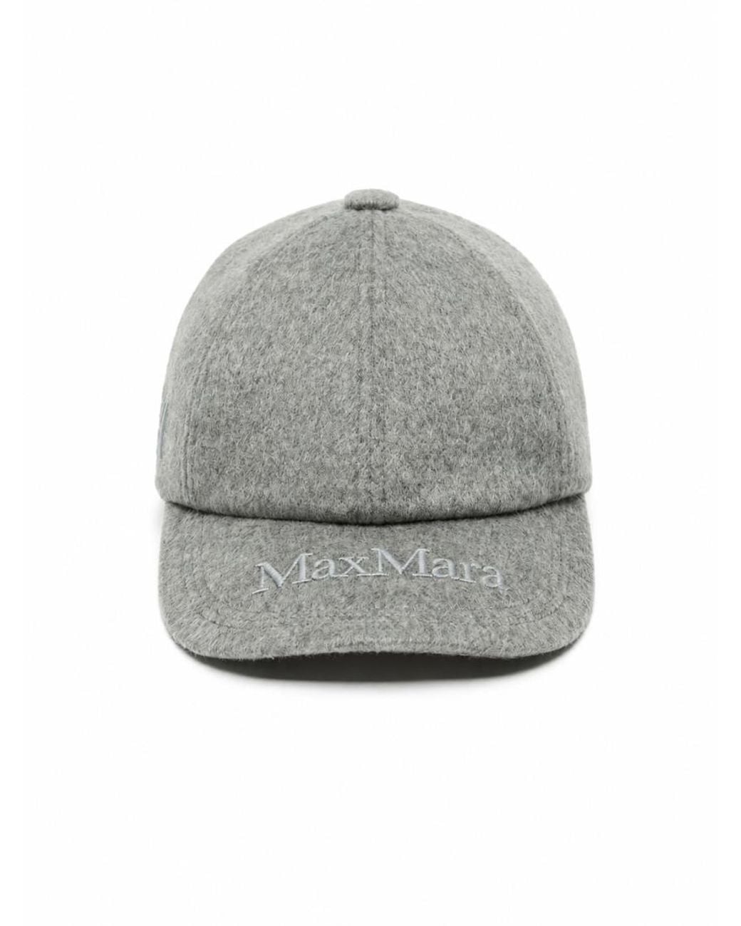 Max Mara Gray Alancia Logo Baseball Cap