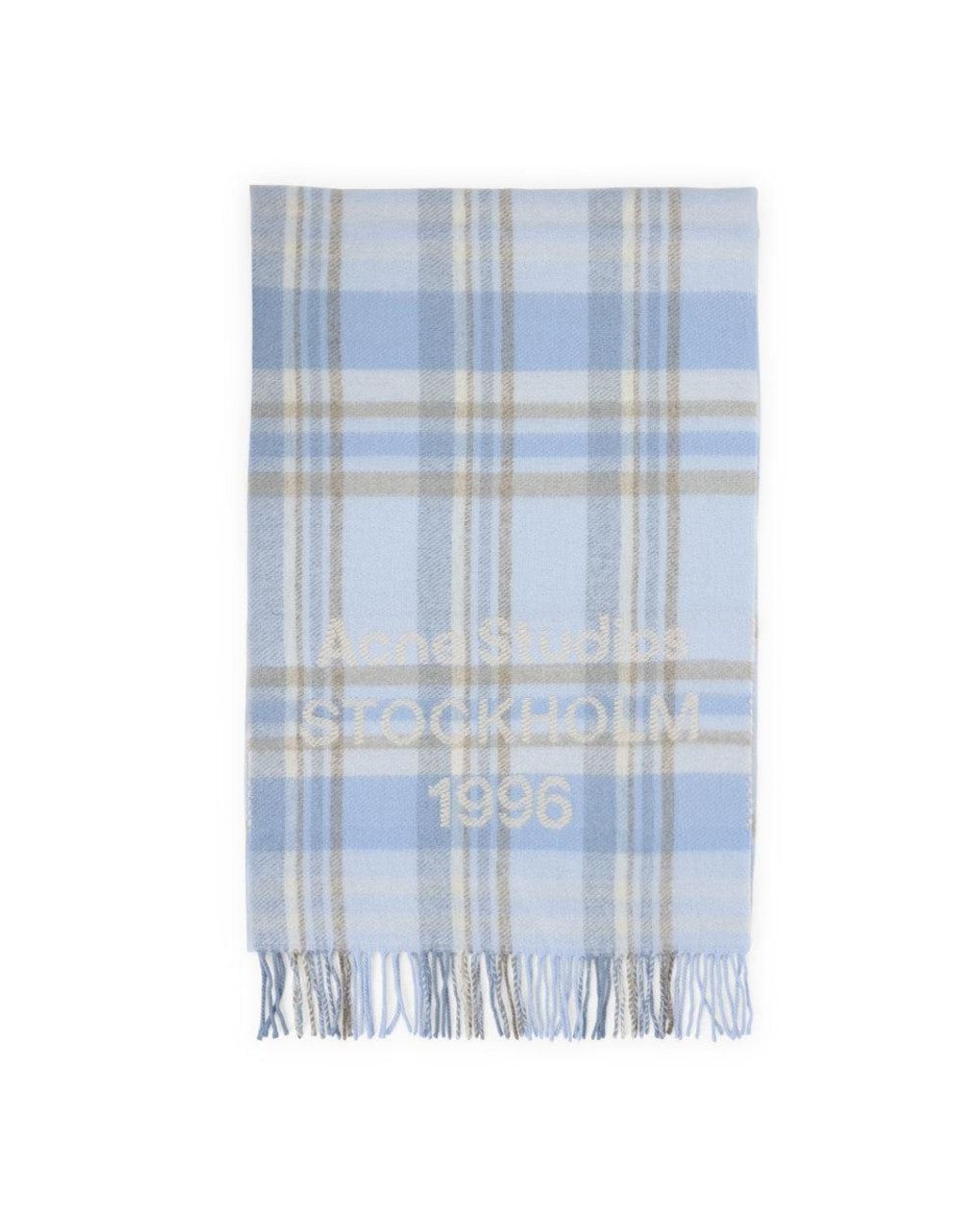 Acne Blue Checks Scarf