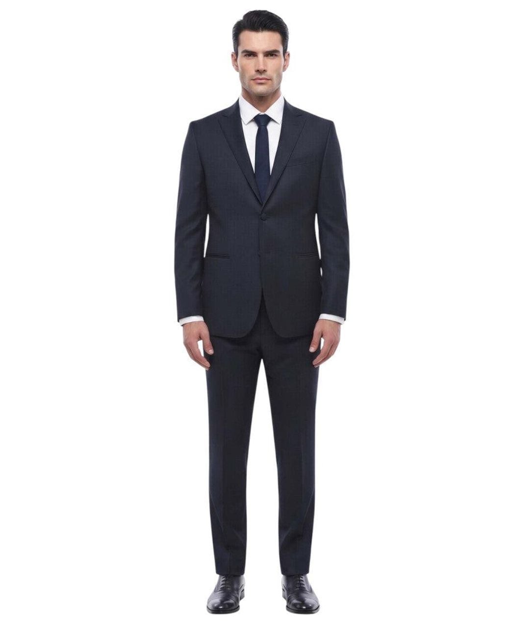 Corneliani Blue Notched Lapel Blazer for men
