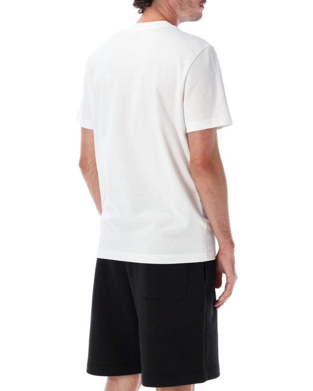 Moncler White 100% Cotton Polo Shirt for men