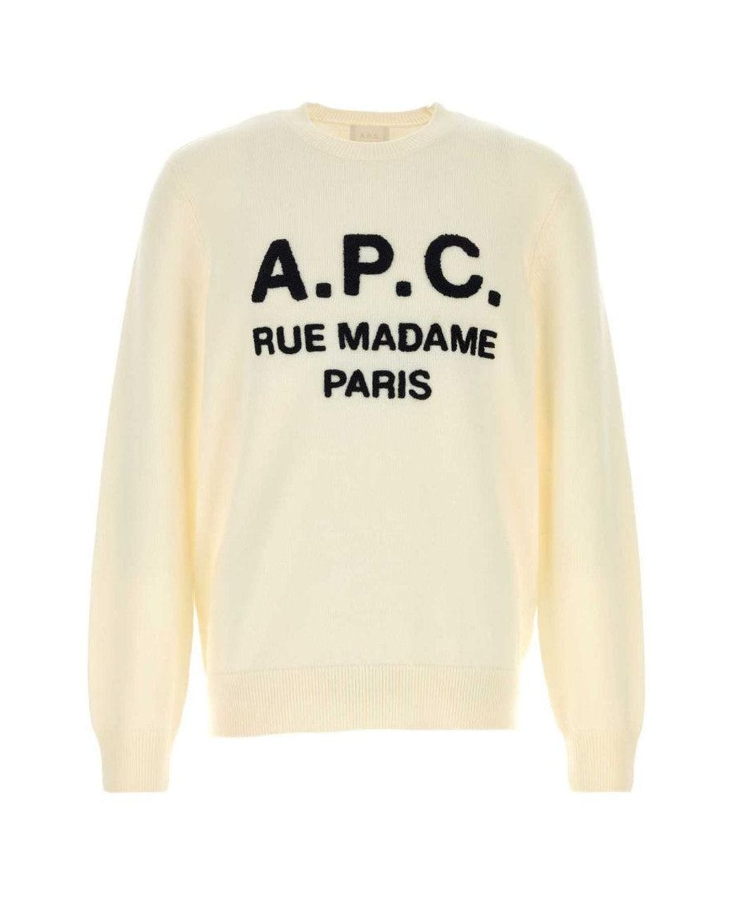 A.P.C. White Off Regular Sweaters for men