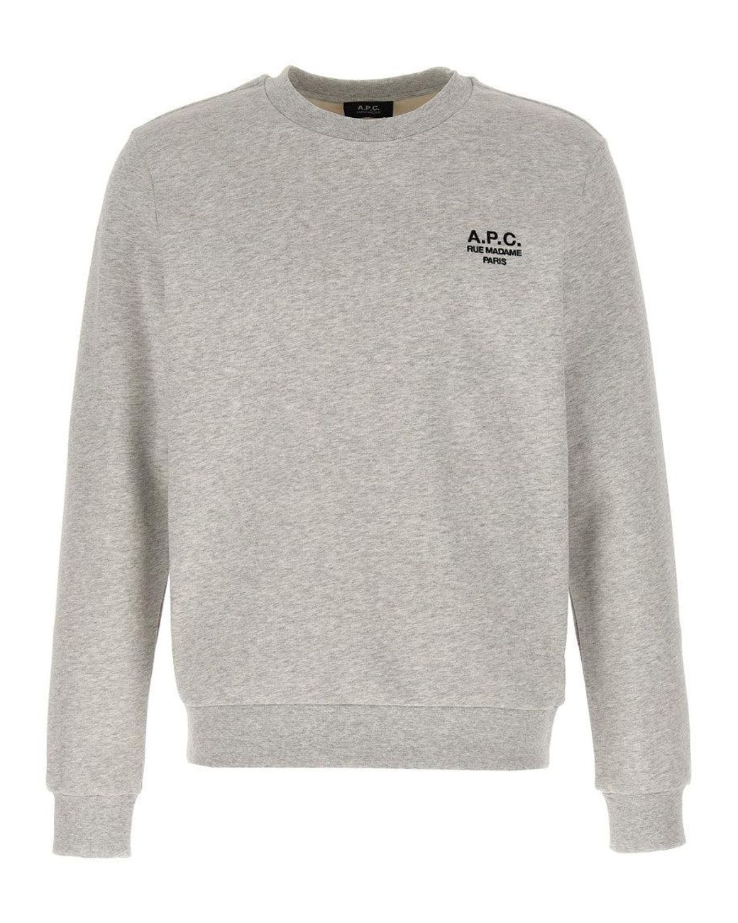 A.P.C. Gray 'Rue Madame' Sweatshirt for men