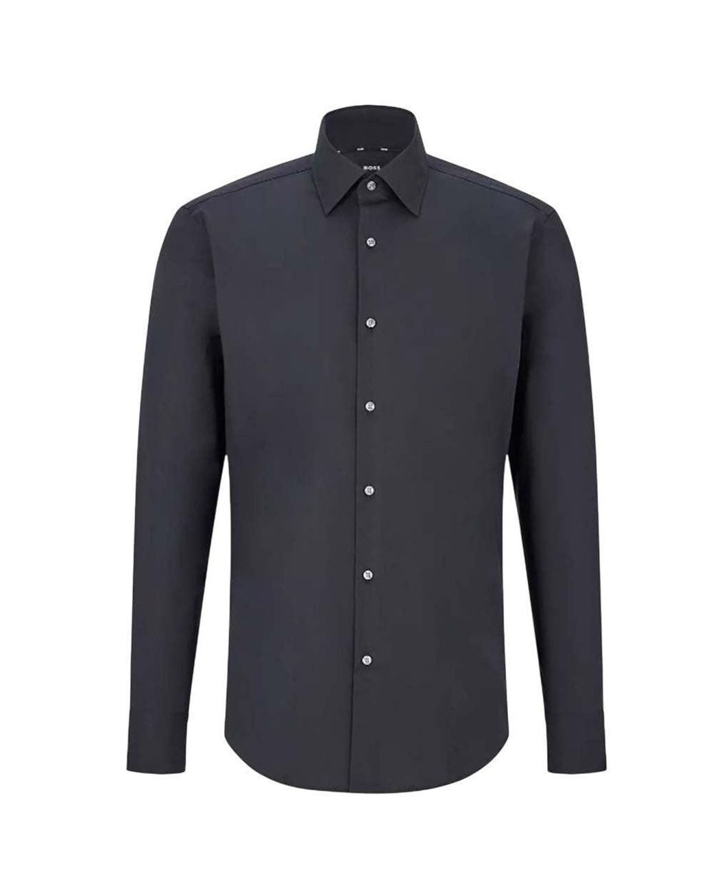 Boss Blue Regular Solid Shirts for men