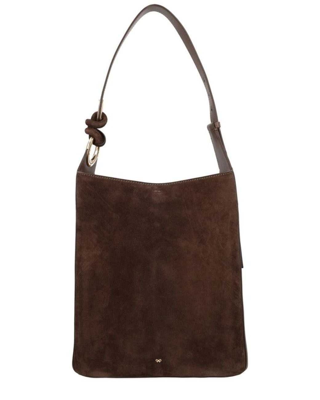 Anya Hindmarch Brown Dark Ringo Large Shoulder Bag