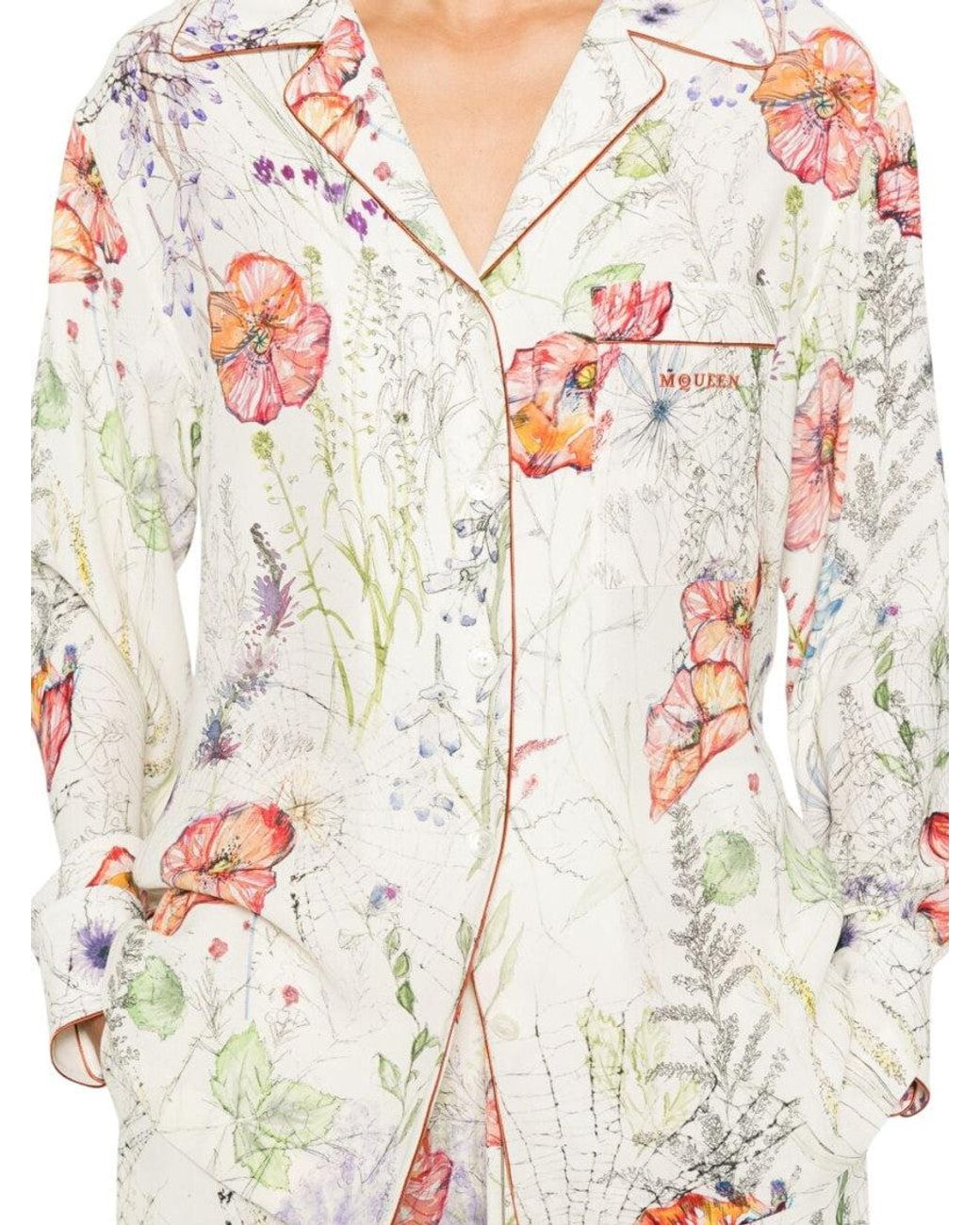 McQueen White Printed Regular Shirt