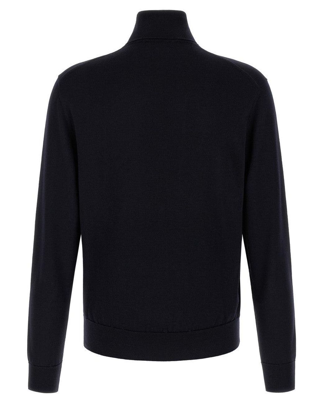 Dolce & Gabbana Blue Dolce & Gabbana Virgin Wool Turtleneck Sweater for men