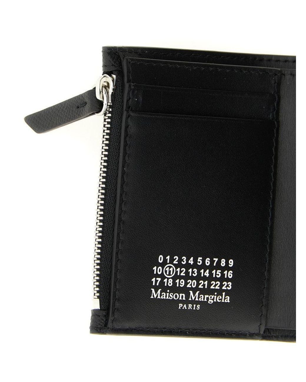 Maison Margiela Black Four Stitches Solid Wallet