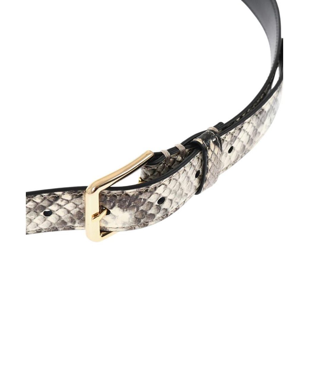 DSquared² Natural Python-Effect Leather Belt 25Mm for men