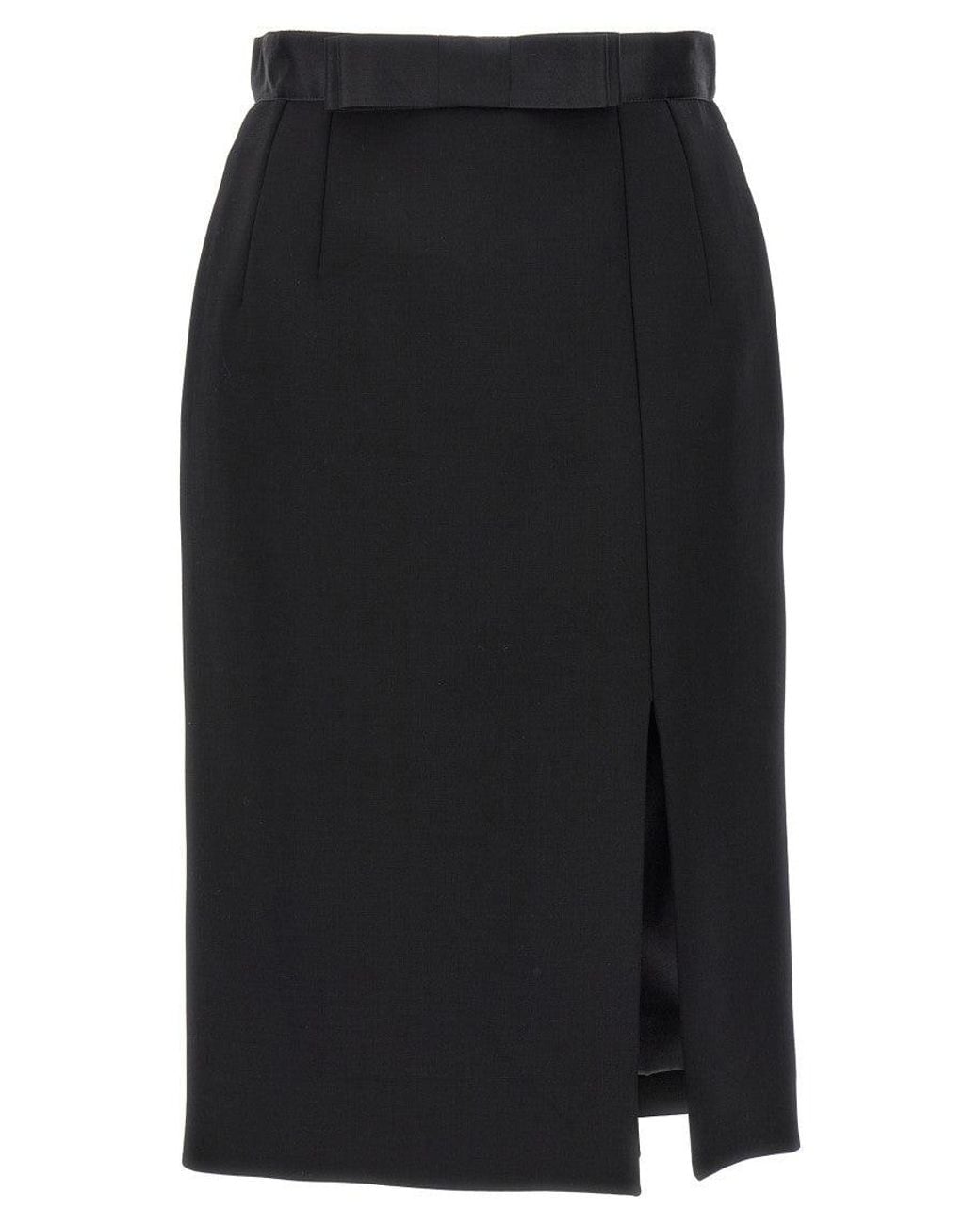Dolce & Gabbana Black Wool Pencil Skirt