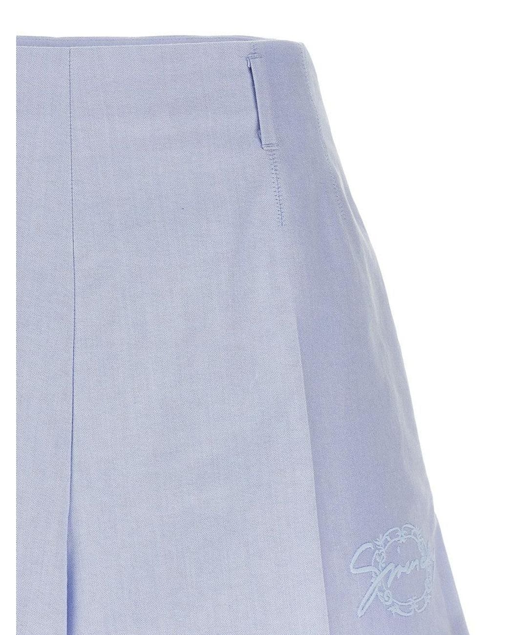 Givenchy Blue Logo-Embroidered Cotton Shorts