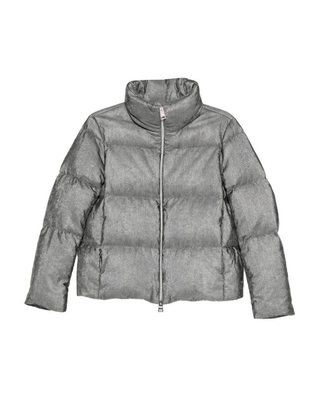Herno Gray Quilted Jacket