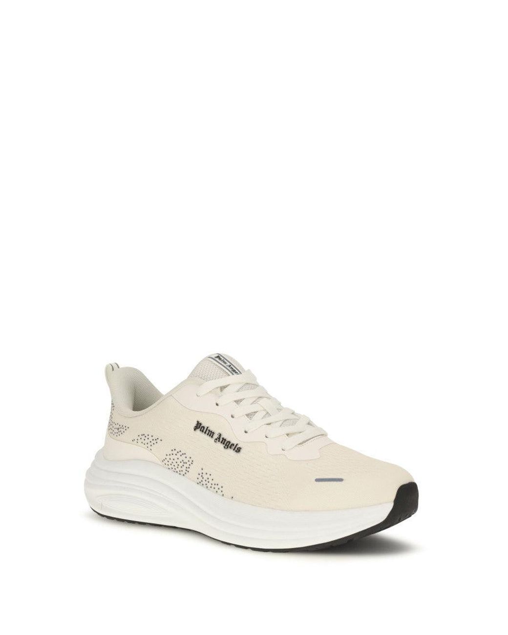 Palm Angels White Off Perforated Sunset Sneakers for men