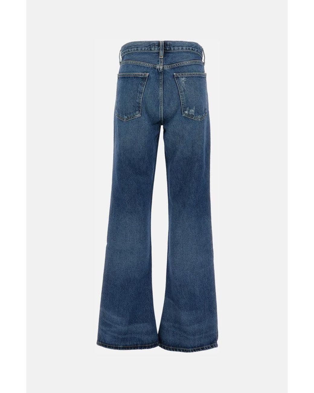Agolde Blue Dark Wide Led Jeans