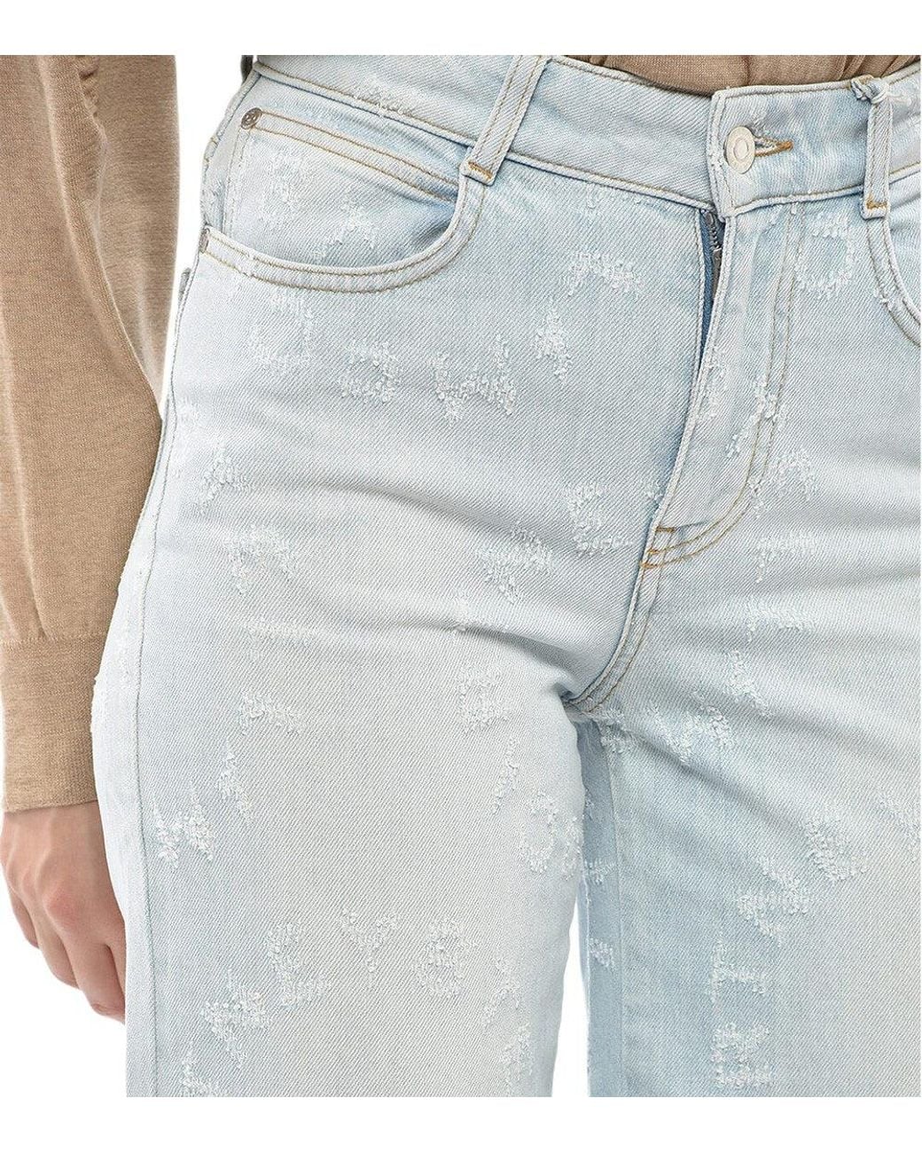 Stella McCartney Blue Straight High Rise Jeans