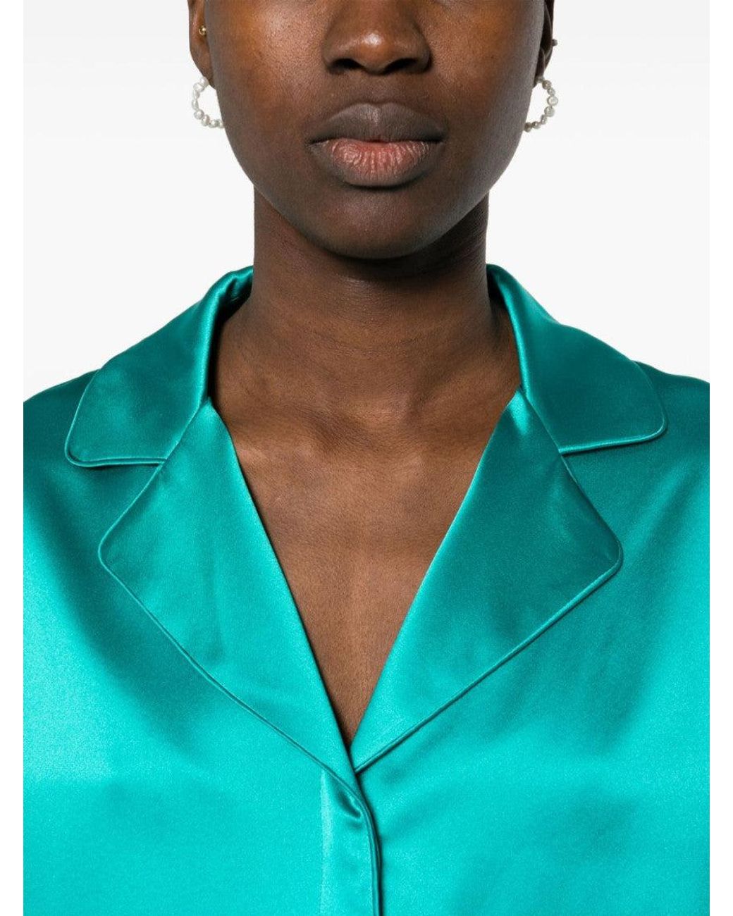 Max Mara Blue Silk Tunic