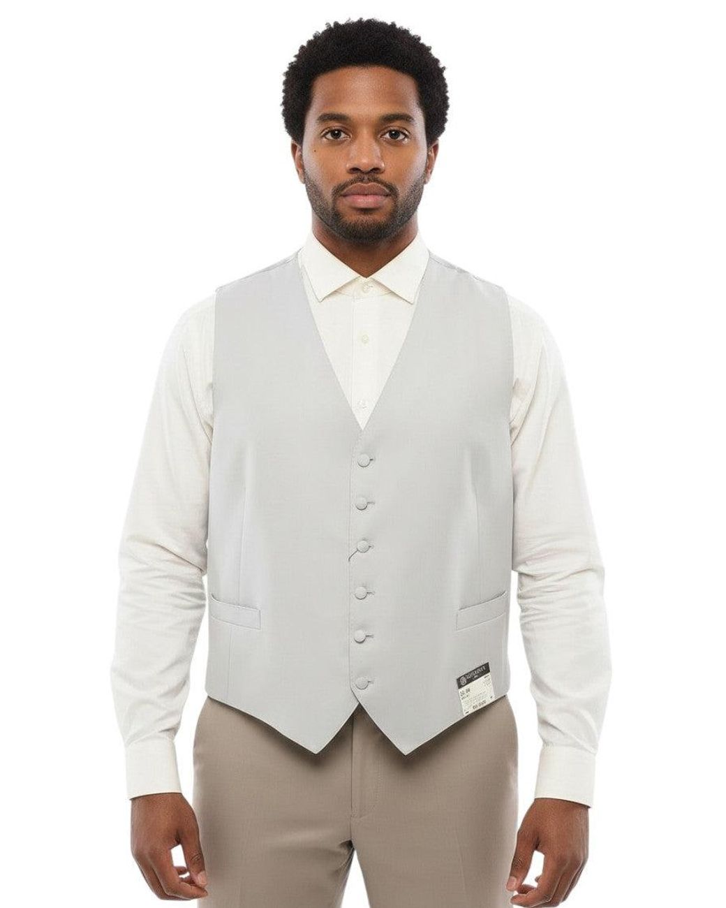Corneliani White Single Breasted Waistcoat for men