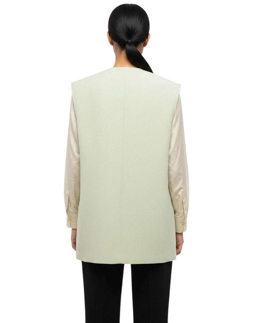 Jil Sander Natural Solid Shawl Lapel Blazer