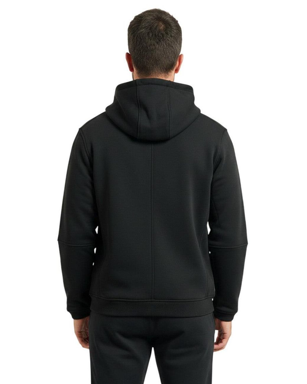 K-Way Black Zip Up Logo Hoodie for men