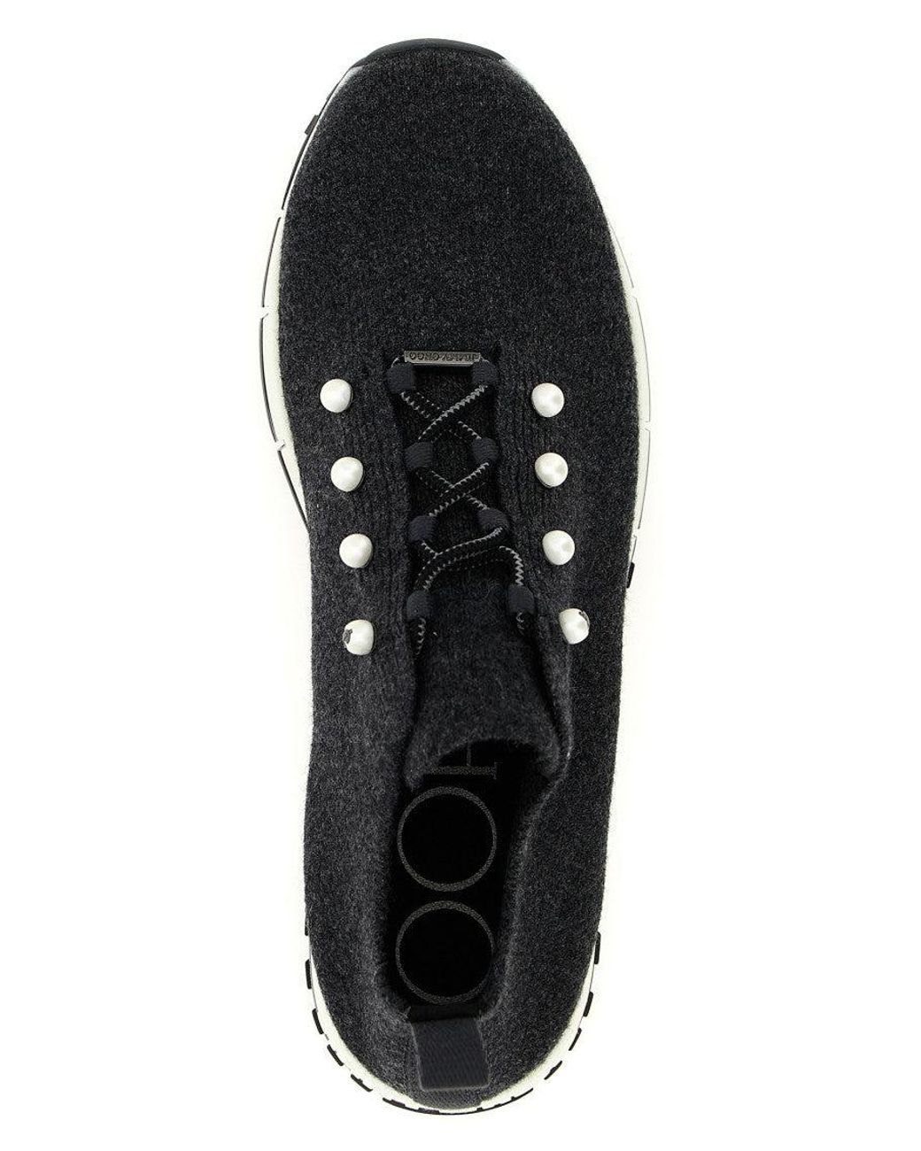 Jimmy Choo Black Lace Up Sneakers