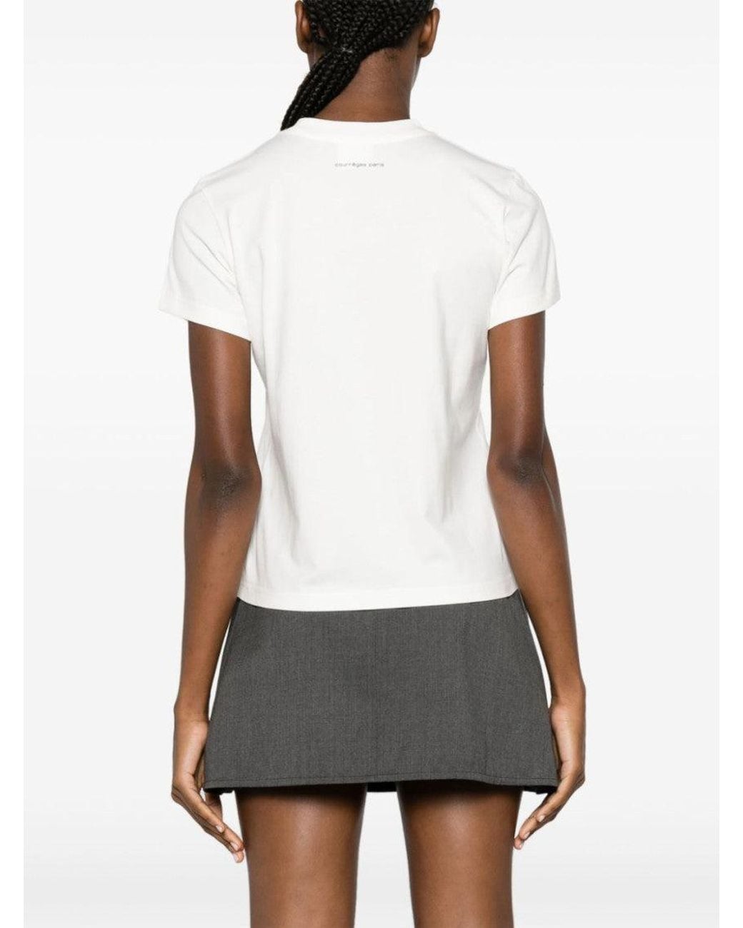 Courreges White Crew Neck T-Shirt