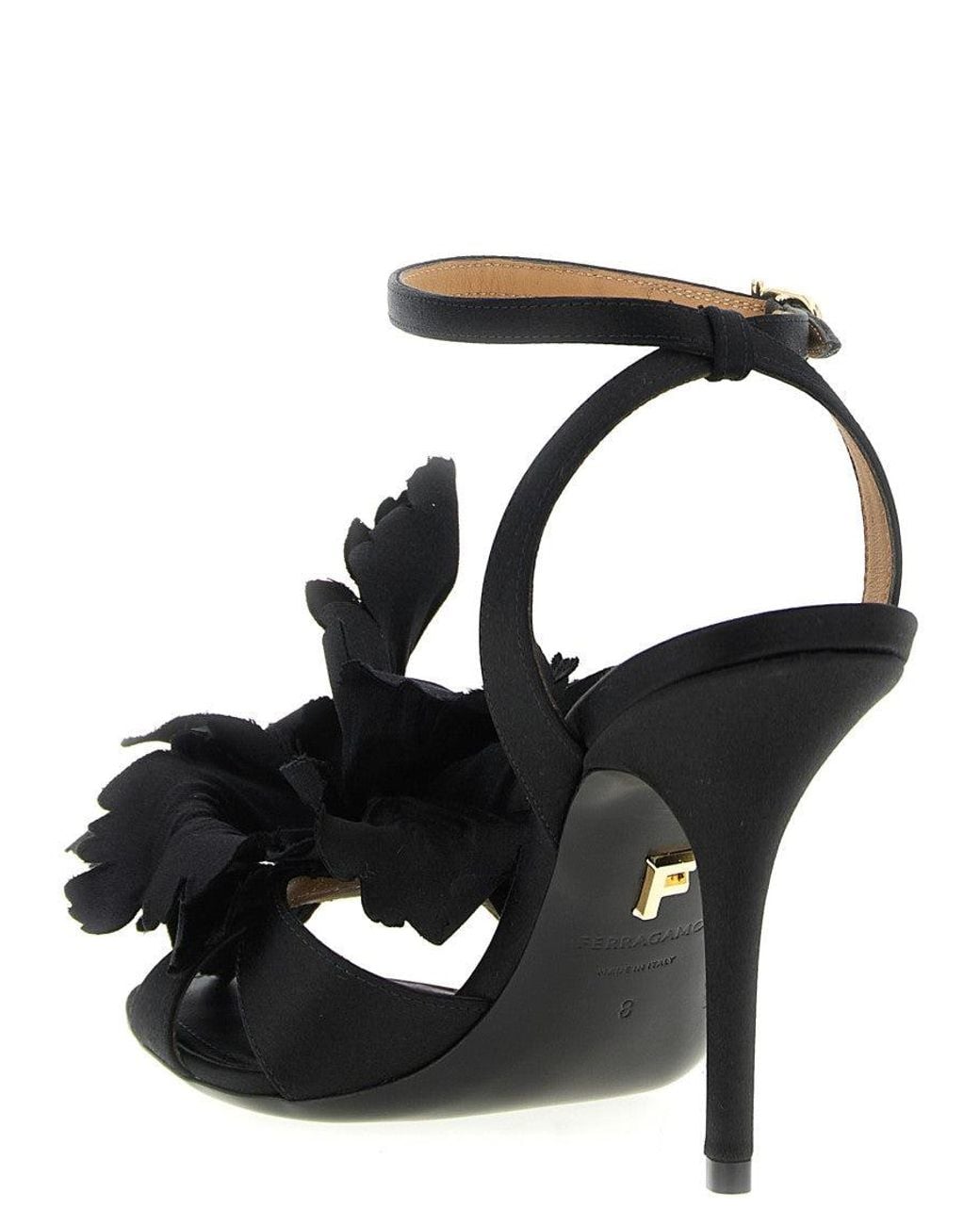 Ferragamo Black 'Ghilly' Sandals