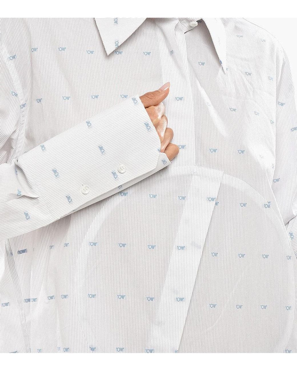 Off-White c/o Virgil Abloh White Oversized Logo Shirt
