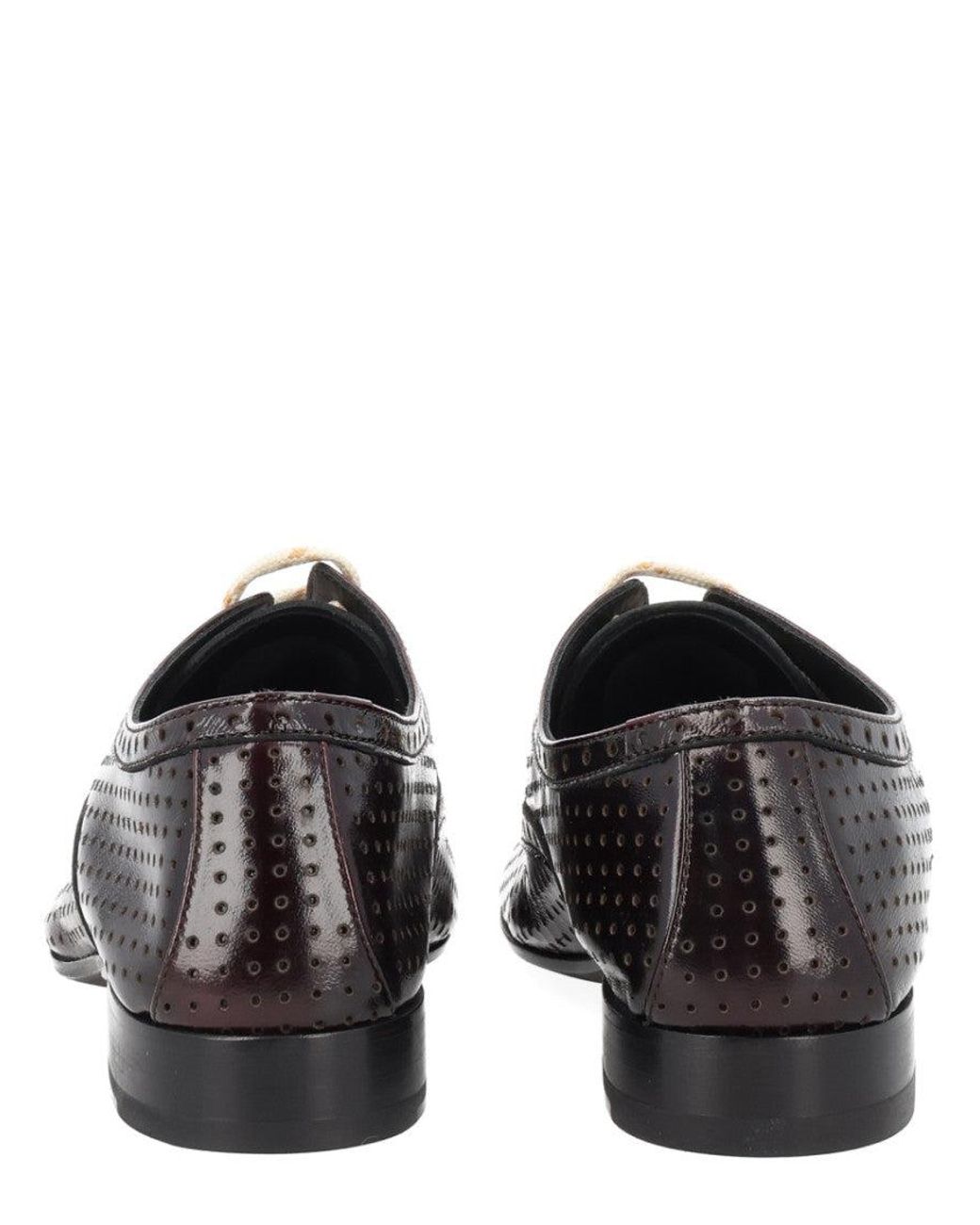 Dries Van Noten Brown Leather Lace-Up Shoes