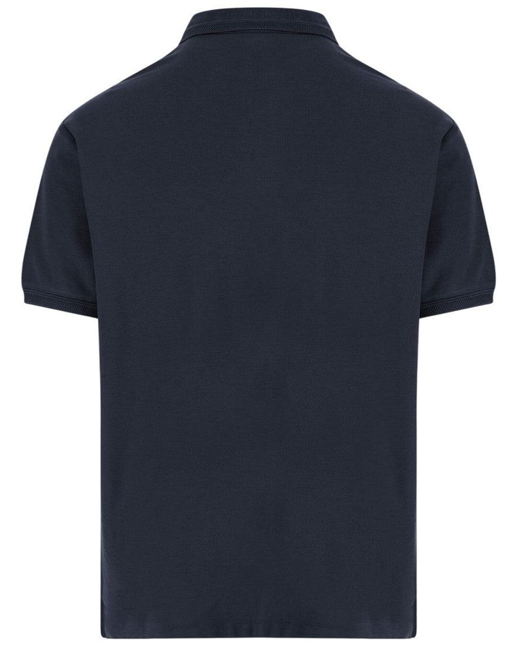 Emporio Armani Blue Shirt Collar Polo for men