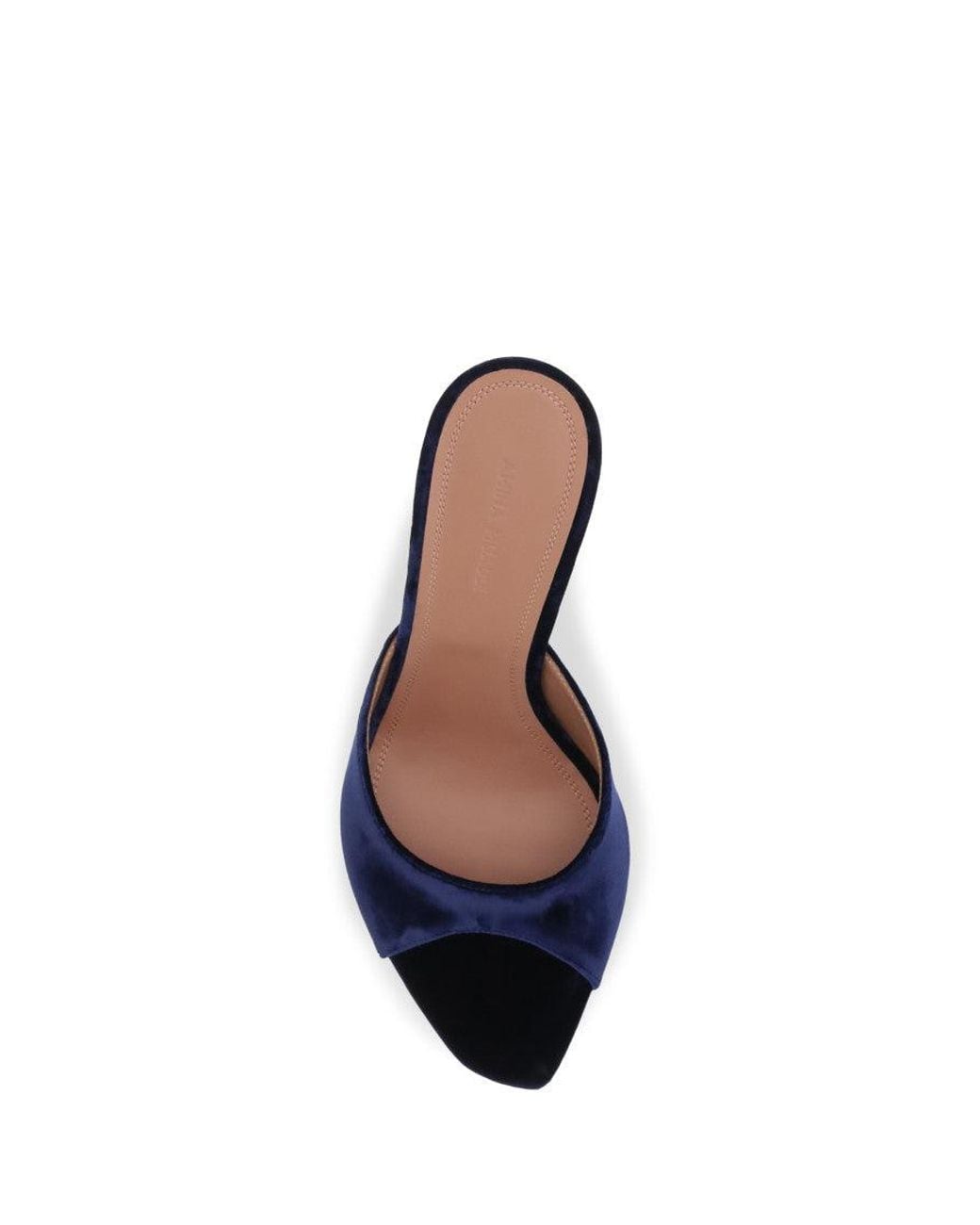 AMINA MUADDI Blue Alexa Velvet Sandals Midnight
