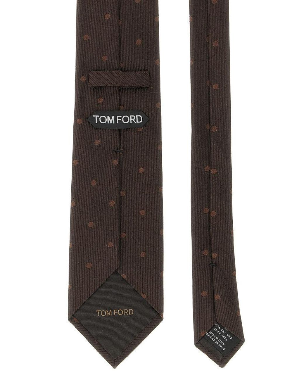 Tom Ford Black Polka Dot Silk Tie for men