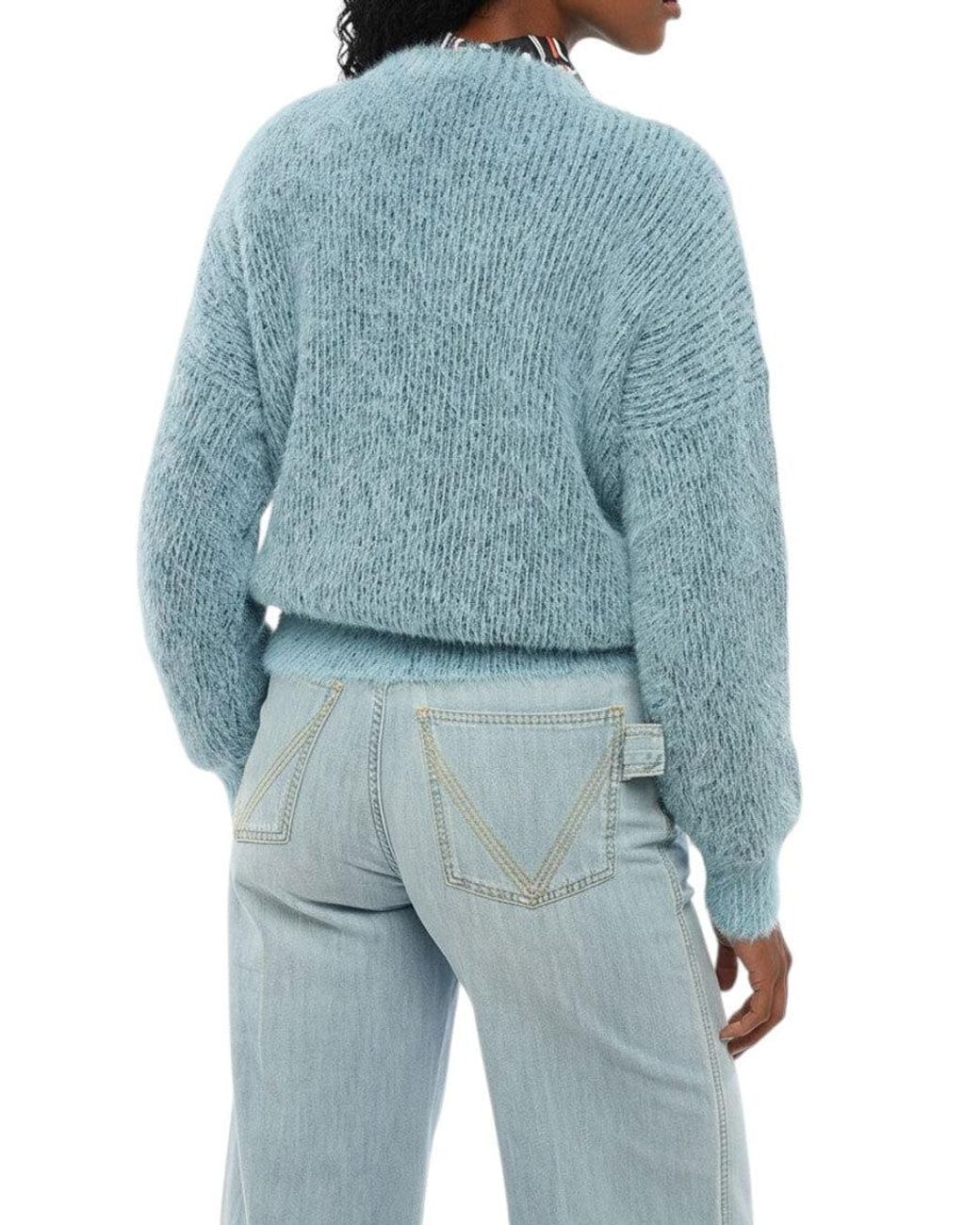 Stella McCartney Blue Sky Knitted Crew Neck Sweater
